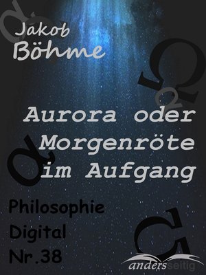 cover image of Aurora oder Morgenröte im Aufgang